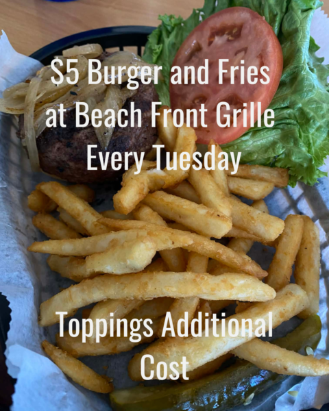 $5 Burger and Fries at Beach Front Grille