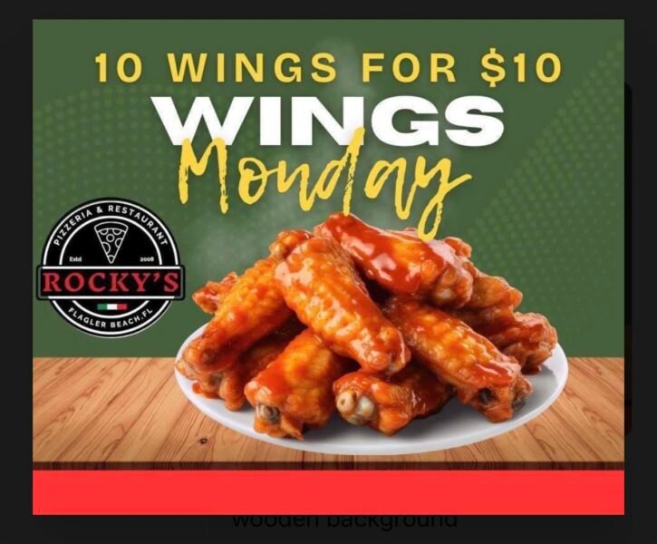 $10 Wings (10ct) at Rocky's Pizzeria Restaurant