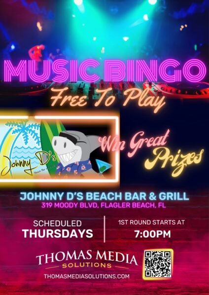 Music Bingo at Johnny D's Beach Bar and Grill