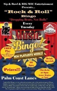 Rock & Roll Bingo at Palm Coast Lanes (Check-in at 6pm)